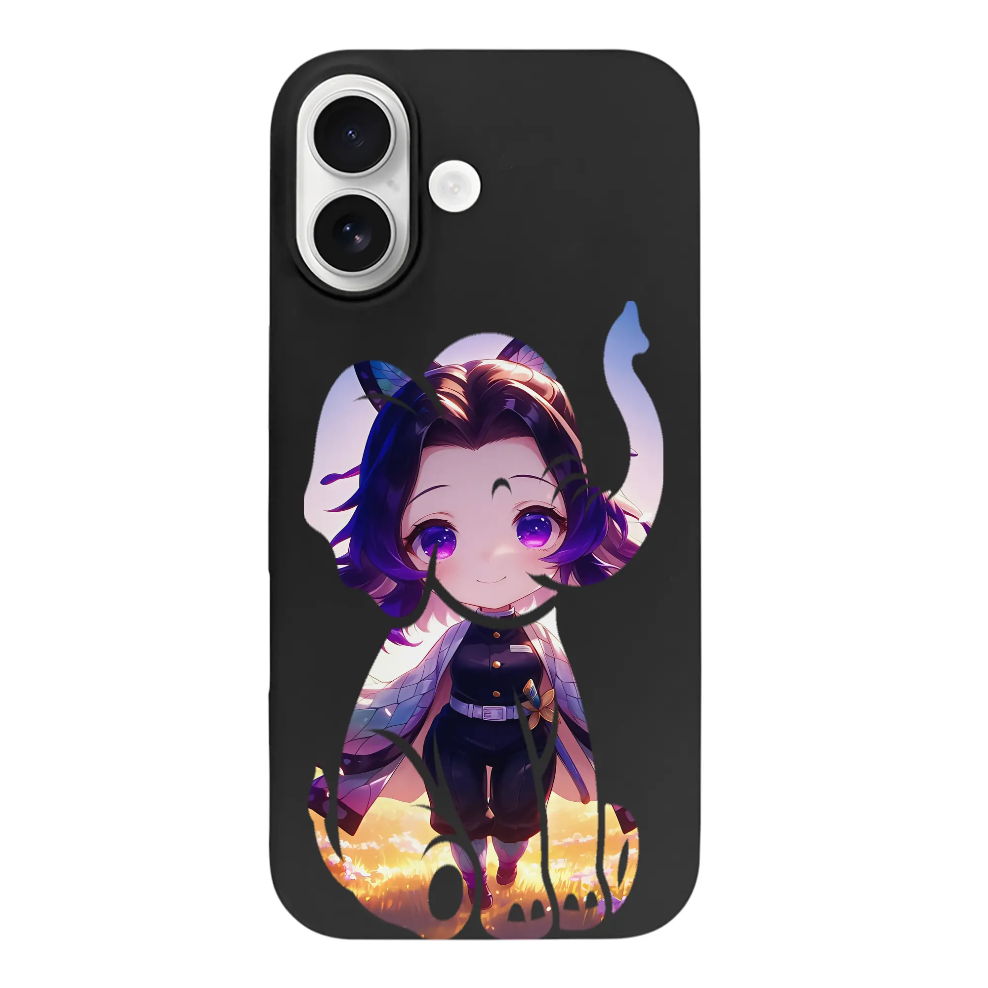 鬼滅の刃 グッズ,胡蝶 しのぶ - iPhone 17 シリーズ シリコンケース 薄型 耐衝撃 指紋防止 ソフトタッチカバー 精密フィット 傷防止 保護ケース iPhone 17/17 Air/17 Pro/17 Pro Max 対応